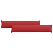 Vidaxl Blazine za kavč 2 szt. Rdeča 200 x 40 cm blago