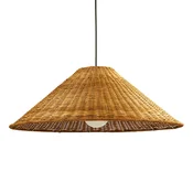 LEDS-C4 Obesek Caribe iz ratana, O 600 cm - Dnevna soba/jedilnica - Podeželska hiša/Rustikalna - naravni ratan, črna - Les