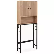 Northix WC Omarica Prostostoječa WC Polica z 2 Vrati & 2 Trnka 63 x 23 x 165,5 cm Naravna