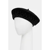 Vunena beretka Emporio Armani boja: crna, EW003512 AF20033