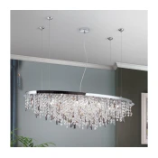 Orion - Kristalni lestenec na vrvici CRYSTALRIVER 21xG9/40W/230V sijajni krom