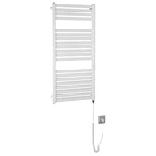 TONDI-E električni kopalniški radiator, raven, 450x970 mm, 300 W, bel - Bela - 450x970 mm - Aqualine - TONDI-E - 24 - Jeklo - Oblika H - Oblika H - 450 - 970 - 300 - 14