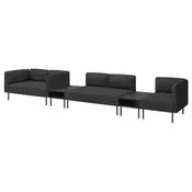 LILLEHEM Modul. sofa 5-sed s pom. stocicem, Gunnared/tamnosiva metal