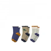 Liewood baby sokne 3 pcs Eloy, Dino/Mist mix