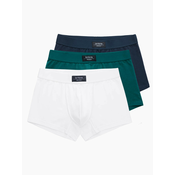 OMBRE Enobarvne moške boksarske hlače BASIC z elastanom, mešanica 3 paketov MDN126468 XXL