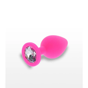 Diamond Booty Jewel Pink Large – silikonski analni plug, 9 cm