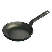 Mini ponev za cvrtje, 12 cm, črna, litoželezna, Staub