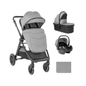 Kikka Boo Kolica Ava 3in1 set sa I-SIZE auto sedištem i tvrdom korpom Grey