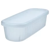 RYKTA Kutija za odlaganje s poklopcem, prozirno sivo-plava, 9x24x7 cm/0.5 l