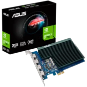 ASUS graficka kartica NVidia GeForce GT 730 2 GB GDDR5 GT730-4H-SL-2GD5 VGA s 4 HDMI prikljucka i pasivnim hladenjem za tihi rad s više monitora, PCIe 2.0, 4x HDMI 1.4b