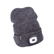 Extol - Kapa sa celnom lampom i USB punjenjem 300 mAh siva vel. UNI