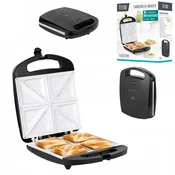 Teesa Sandwich maker s keramičnimi vložki za pripravo 4 sendvičev - idealen za hitro in enostavno pripravo okusnih prigrizkov.