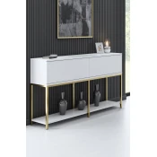 Hanah Home HANAH HOME Lord - White, Gold konzolna miza, (21270132)