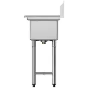VEVOR Umivalnik z 3 predali 254x356x254 mm nerjaveče jeklo komercialni