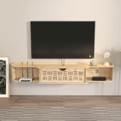 Hanah Home TV Komoda Pare, 140x25x25 cm, Hrast