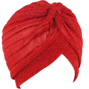 Bleščeča kapa s turbanom - rdeča KP6635