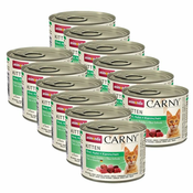 Animonda Carny Kitten - Govedina, piščanec in zajec 12 x 200 g