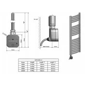 HeatQ Električni grelec B-1000W za kopalniške radiatorje, bel