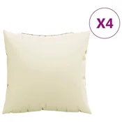 Vidaxl Blazine za kavč 4 kosi krem 40x40 cm blago