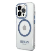 Guess OVITEK GUESS ZA IPHONE 14 PRO 6.1 ZA MAGSAFE TRDI OVITEK S KOVINSKIM OKVIRJEM