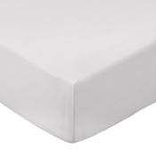 Siva napenjalna rjuha iz bombažnega perkala 185x200 cm Cotton Percale – Bianca
