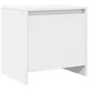 Vidaxl Nočna omarica bela 45x34x44,5 cm iverna plošča