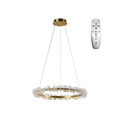 LED prigušiva luster na sajli LED/40W/230V 3000-6500K zlatna + daljinski upravljac