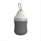 INF 400 ml silikonska prenosna steklenička za vodo za pse in mačke – neprepustna, snemljiva, potovalna steklenička za vodo in hrano Gray, (5000203056)