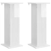 Stalak za biljke 2 pcs Bijela visokog sjaja 30,5 x 30 x 80,5 cm