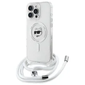 slomart Etui Karl Lagerfeld IML Choupette Head & Cord Magsafe za iPhone 16 Pro - prozoren