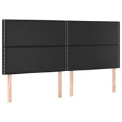 Vidaxl Vzglavje postelje črno 180x5x118/128 cm umetno usnje