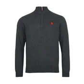 U.S. POLO ASSN. Pulover  antracit / rdeča