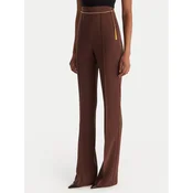 Elisabetta Franchi Hlače iz tkanine PA-141-57E2-V420 Rjava Regular Fit