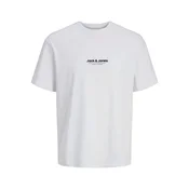 JACK & JONES Majica JWHVESTERBRO črna/bela