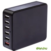 GRIXX 6x USB charger with 1 Fast USB port included