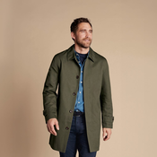 Lakši pamucni kaput Charles Tyrwhitt Showerproof Cotton Raincoat — Olive - 40/M