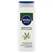 Nivea Men Sensitive Pro Ultra-Calming gel za prhanje za telo, obraz in lase 250 ml za moške