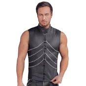 NEK Sleeveless Cool Matte Look Shirt with Chains 2162008 Black M