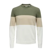 Only & Sons Pulover ONSRex bež/oliva/bela