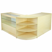 MONSTER Komplet prodajnih pultov in maloprodajnih vitrin Nova Maple, (21571239)