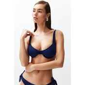 Trendyol Navy Blue Balconette Bikini Top
