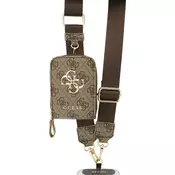 Guess crossbody trak PU 4G kovinski logotip + denarnica rjava