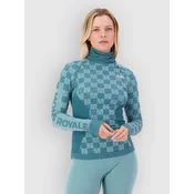 Mons Royale Ascender Merino Mock Neck Base Layer Top jasper