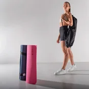 shumee Komplet vadbene podloge iz TPE yellowMAT, oranžna in roza + torba