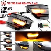 Ford S-Max 07-14 Kuga C394 08-12 C-Max 11-19 LED Dynamic Turn Signal Light Side Mirror Sequential Blinker
