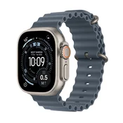 Apple Watch Ultra 3 GPS + Cellular 49mm Natural Titanium Case with Anchor Blue Ocean Band