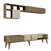 HANAH HOME TV polica Milan Walnut Travertine