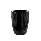 Keramična prevleka za cvetlični lonec črna-bleščeča 24,5x24,5x33cm 62743