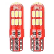 shumee LED žarnice CANBUS 15SMD 4014 T10e W5W SILCA Bela 12V AMIO-01443