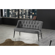 ATELIER DEL SOFA Sofa dvosed Roma Black Metal Grey